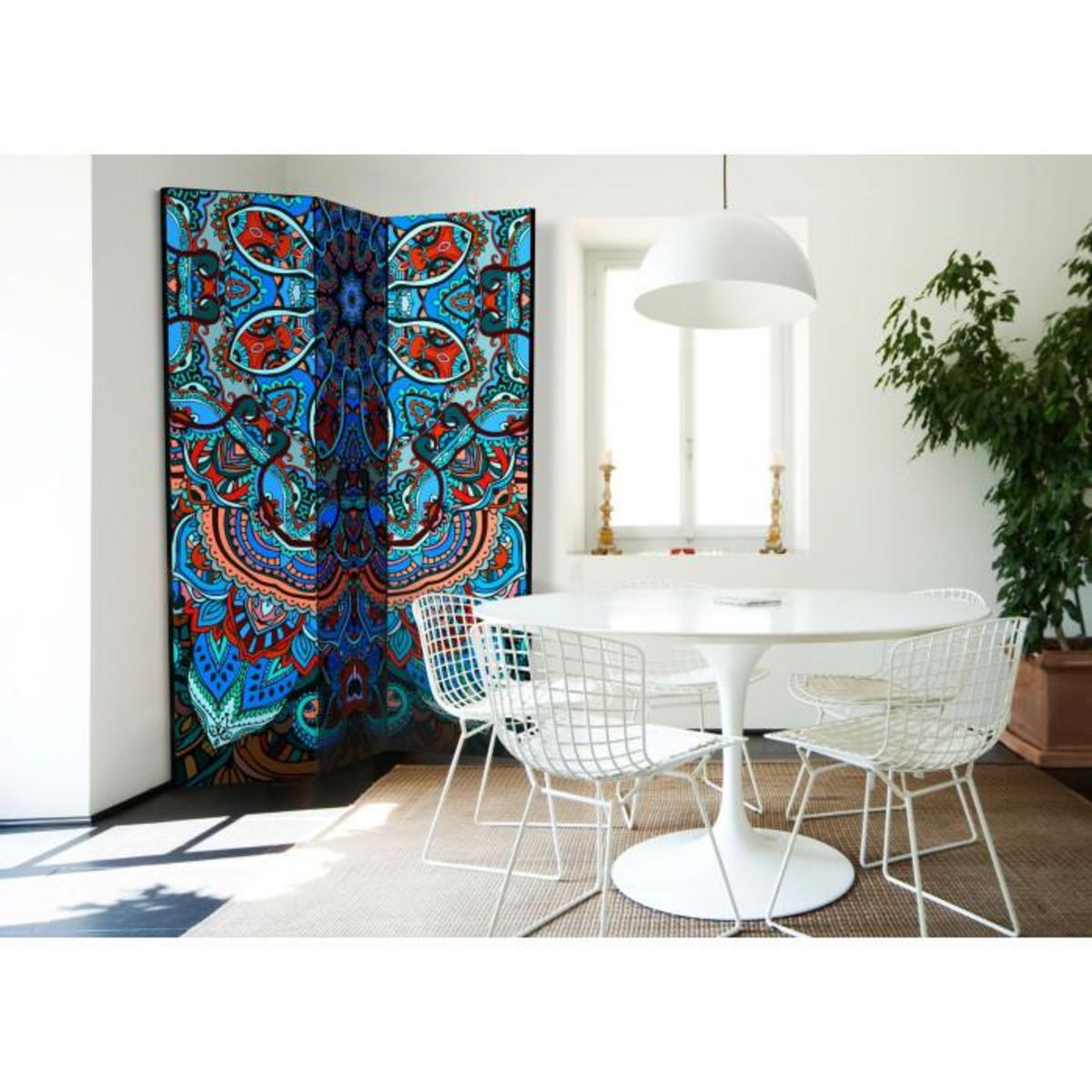 Paris Prix Paravent 3 Volets  Blue Fantasy  135x172cm