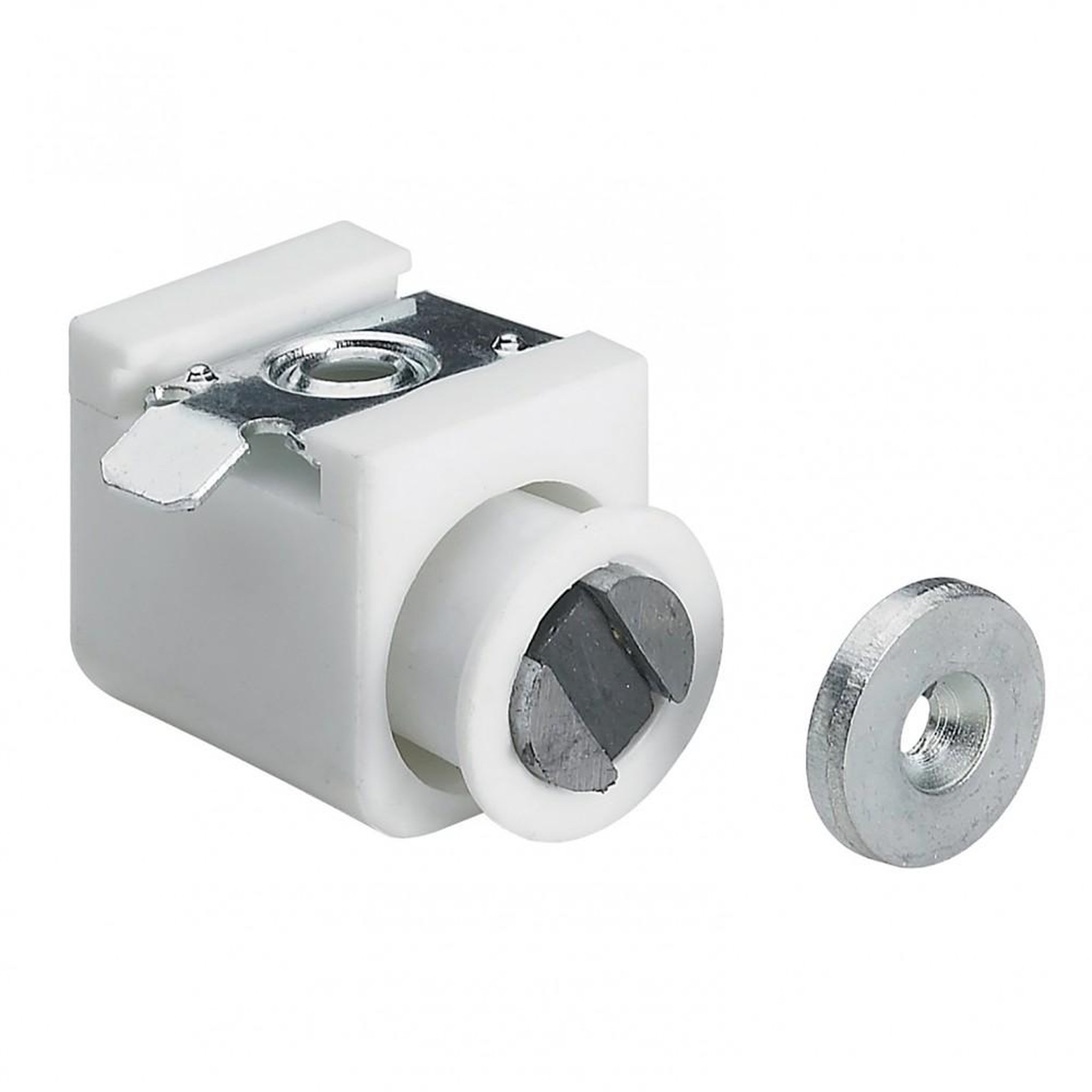CENTRALE BRICO Lot de 2 loqueteaux magnétiques plastique HETTICH, L.27 x l.16 mm