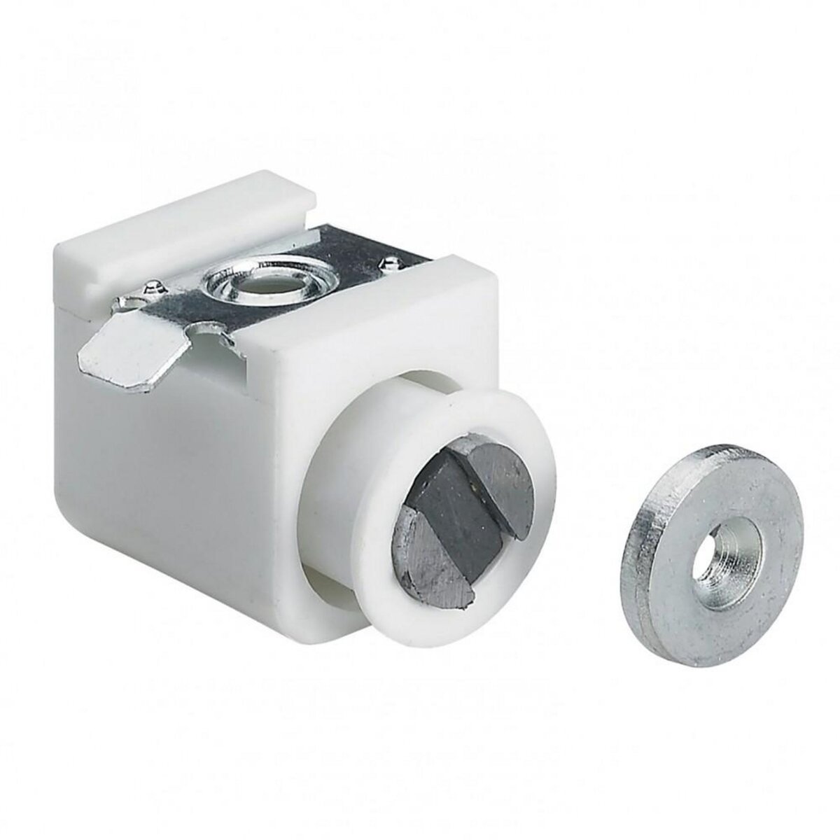 CENTRALE BRICO Lot de 2 loqueteaux magnétiques plastique HETTICH, L.27 x l.16 mm