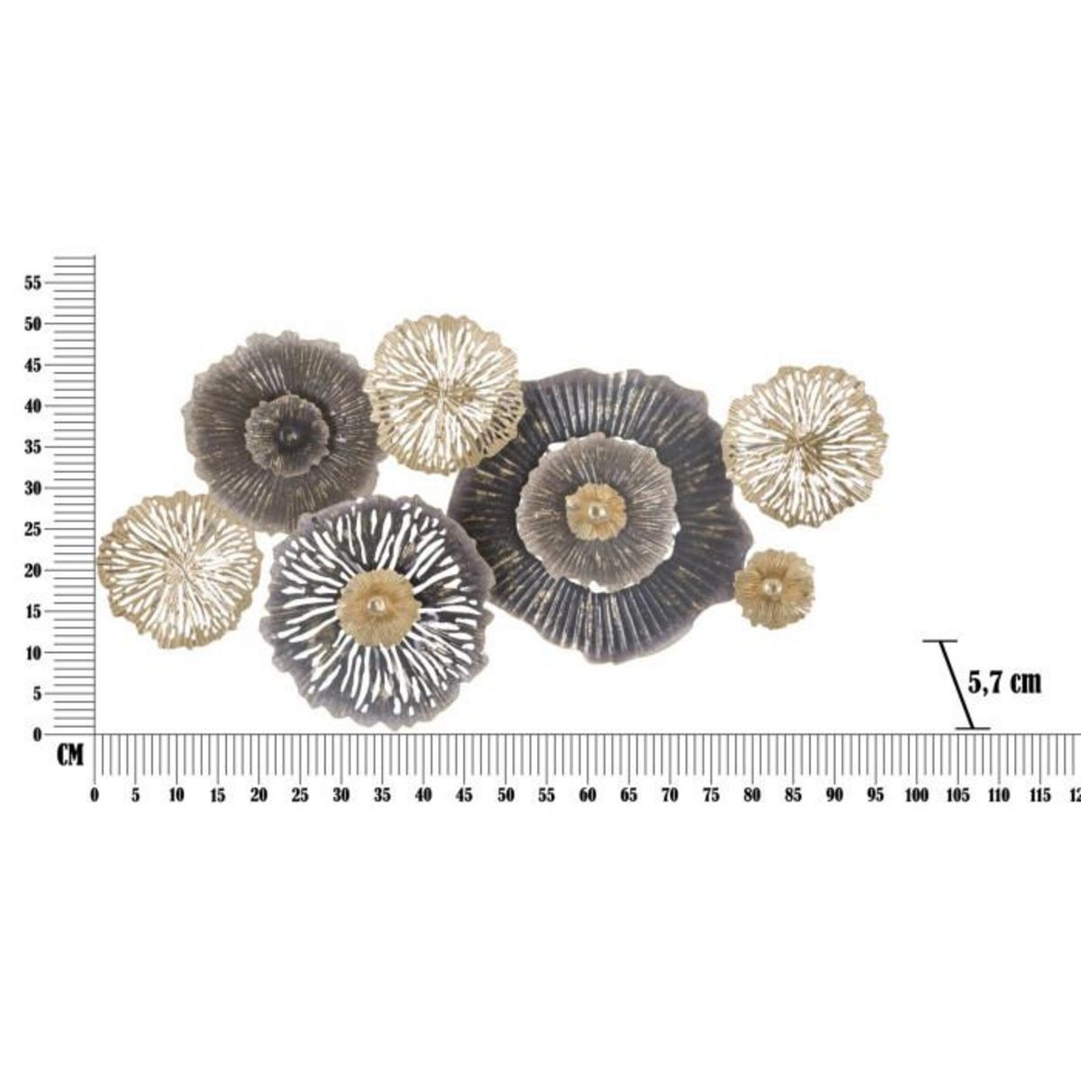 Paris Prix Décoration Murale en Métal  Browny  96cm Multicolore