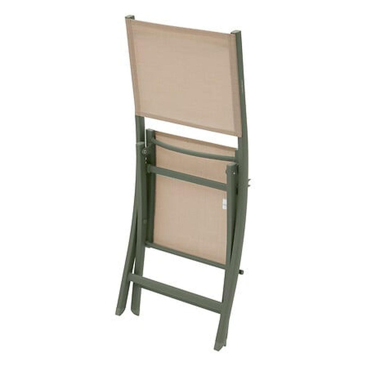 HESPERIDE Lot de 4 chaises pliantes en aluminium et texaline ESSENTIA