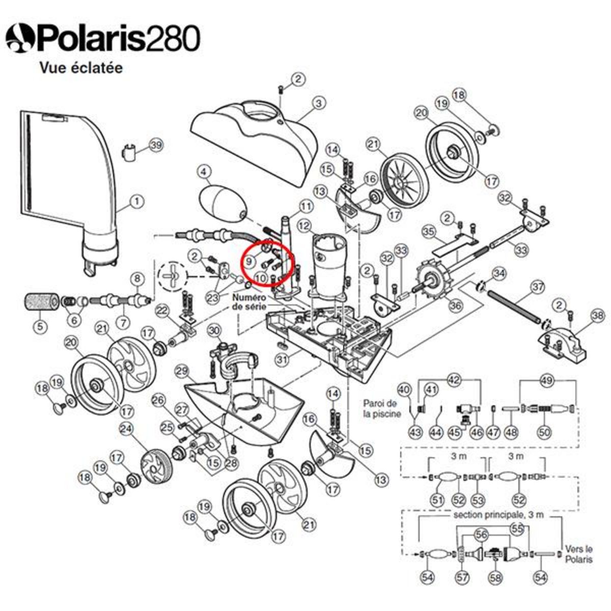 Polaris Vis de réglage du débit pour tuyau de balayage - b20