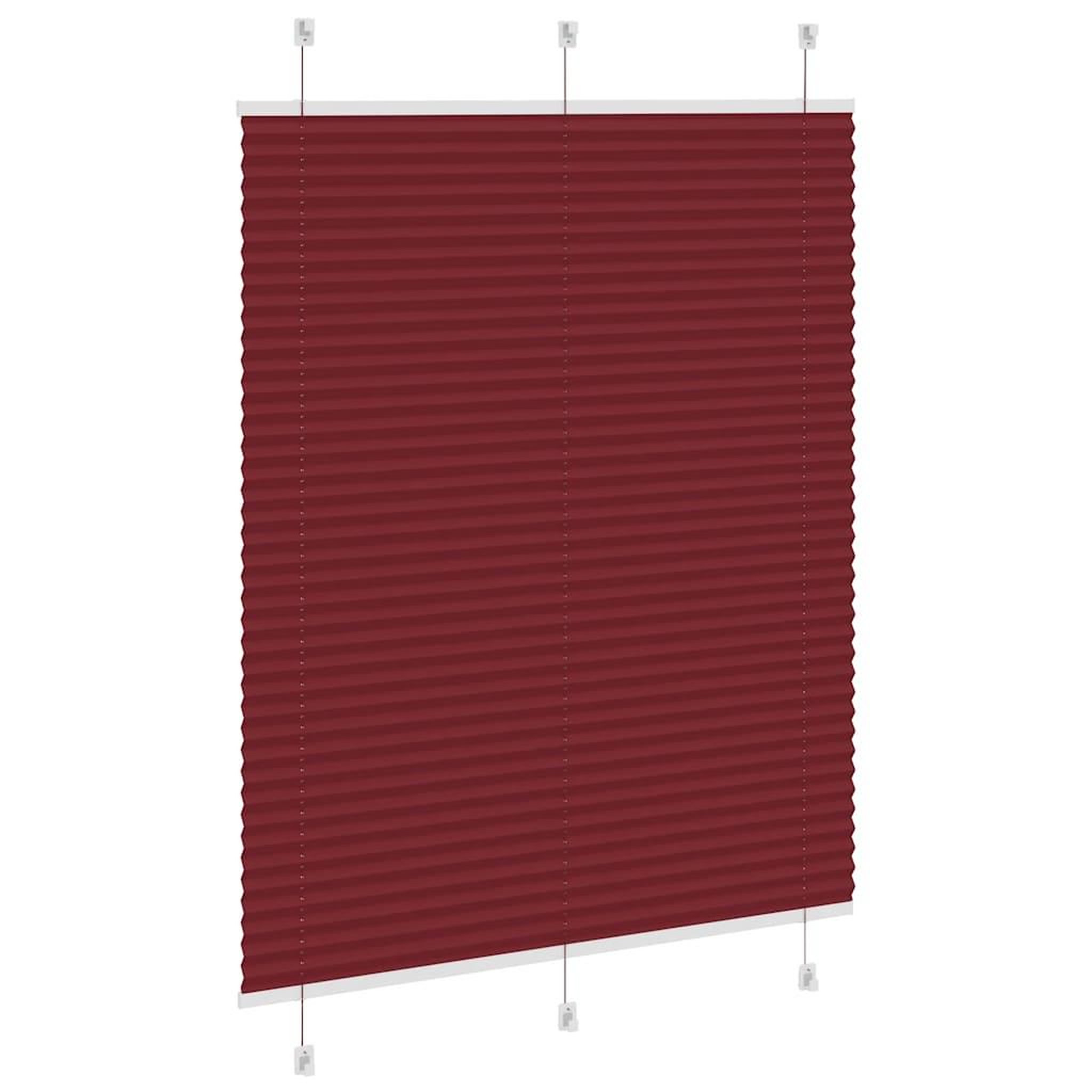 Voir la diapositive 4 : VIDAXL Store plisse rouge bordeaux 105x100 cm largeur du tissu 104,4cm