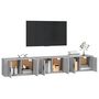 Voir la diapositive 3 : VIDAXL Meubles TV muraux 3 pcs sonoma gris 80x34,5x40 cm