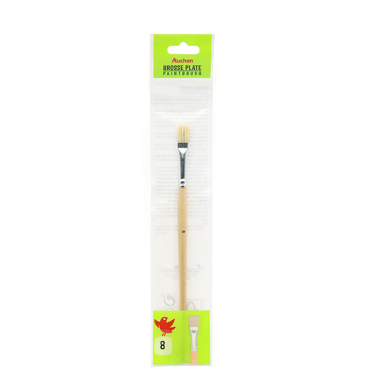 AUCHAN Pinceau plat N°8