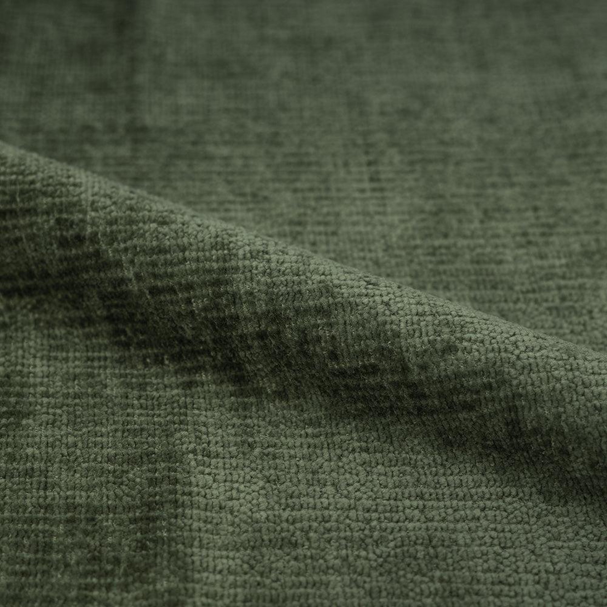 Voir la diapositive 3 : MAISON PAVANE Lot de 2 chaises en tissu vert kaki, pieds métal noir-bulle