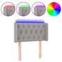 Voir la diapositive 2 : VIDAXL Tete de lit a LED Gris clair 83x16x78/88 cm Tissu
