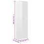 Voir la diapositive 6 : VIDAXL Garde-robe de couloir Blanc brillant Bois d'ingenierie