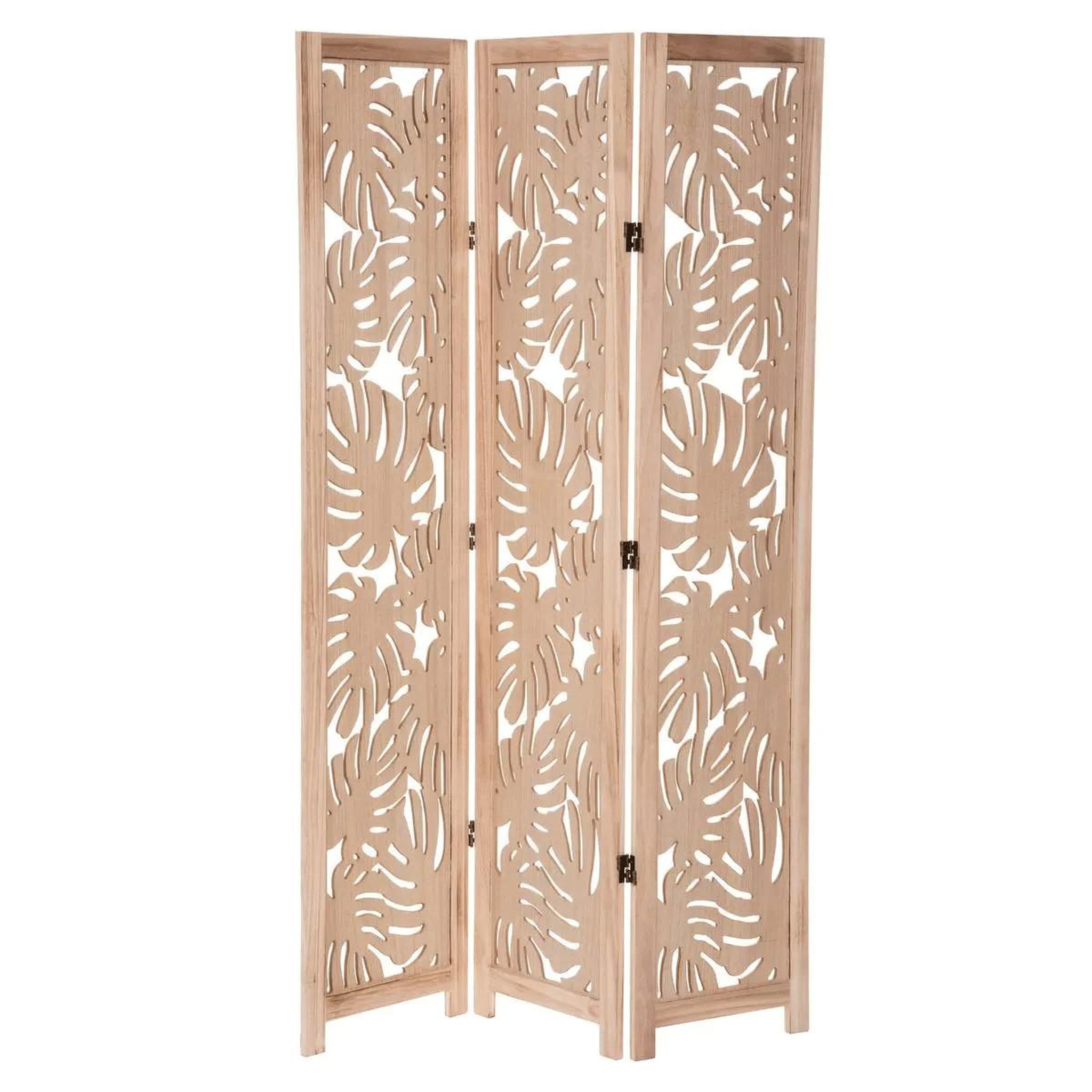 ATMOSPHERA Paravent déco en bois  palm  106x165cm beige