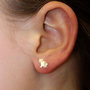 Voir la diapositive 2 : L'ATELIER D'AZUR Boucles d'Oreilles Chats - Or Jaune - Enfant