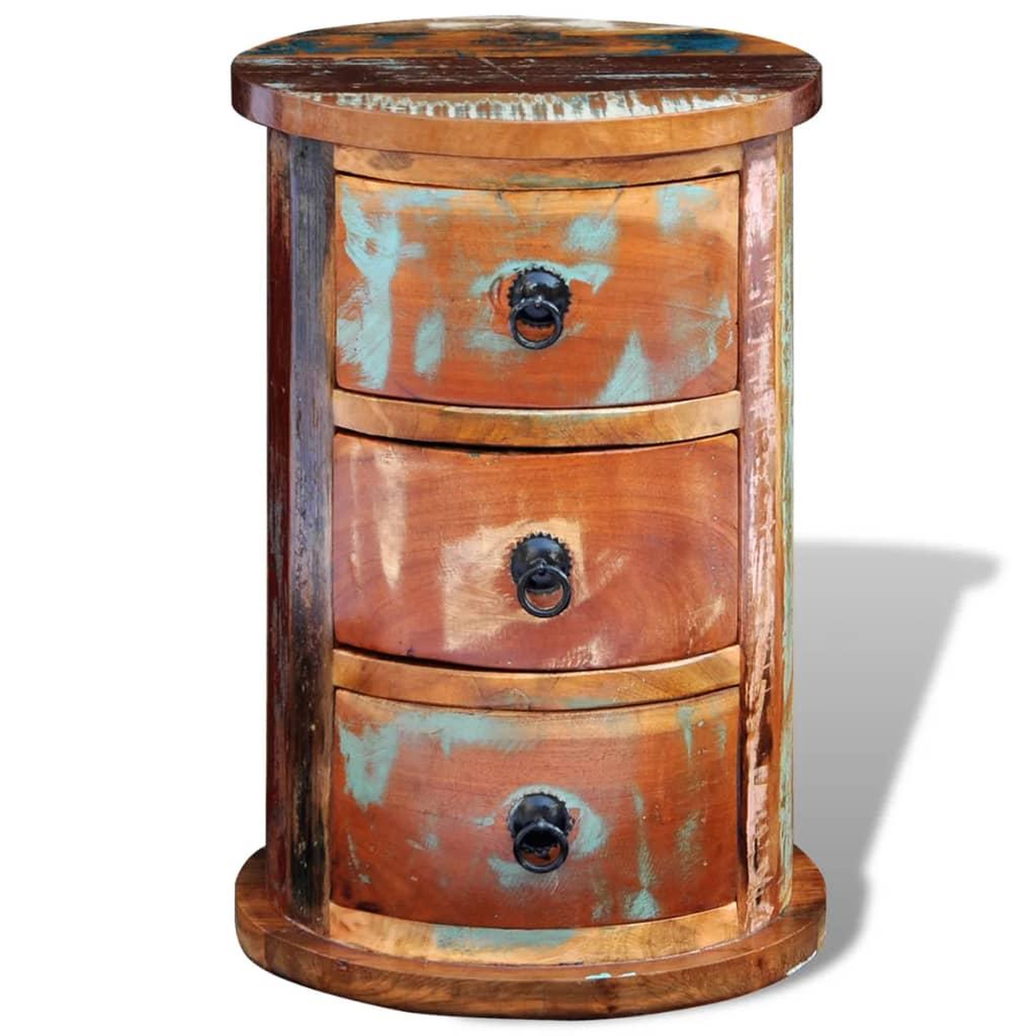 Voir la diapositive 3 : VIDAXL Armoire avec 3 tiroirs bois de recuperation massif