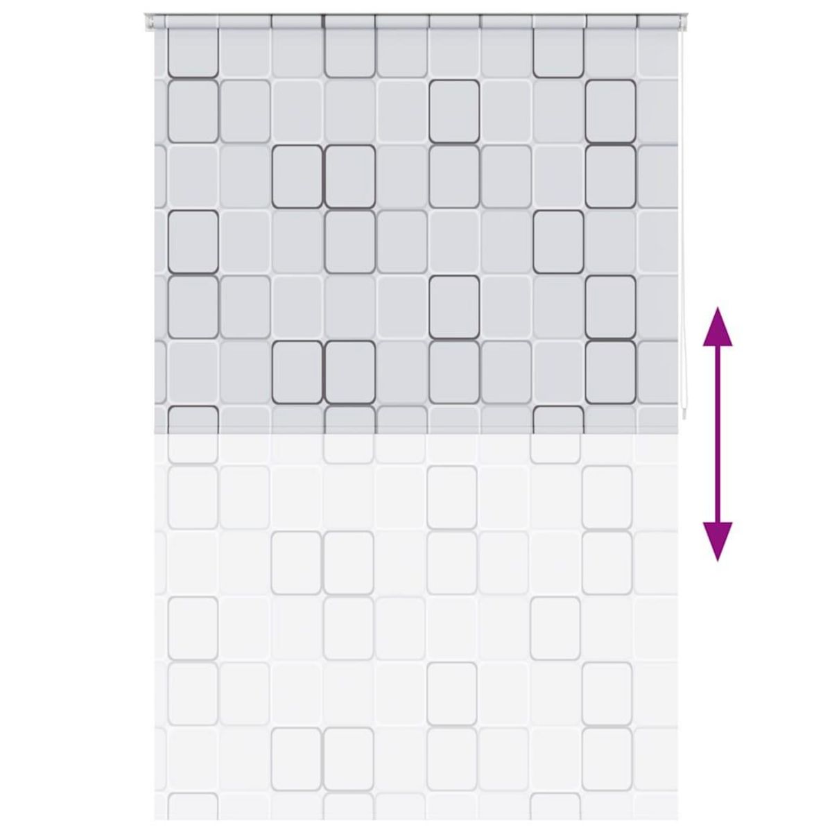 VIDAXL Store roulant de douche 140x240 cm Carre