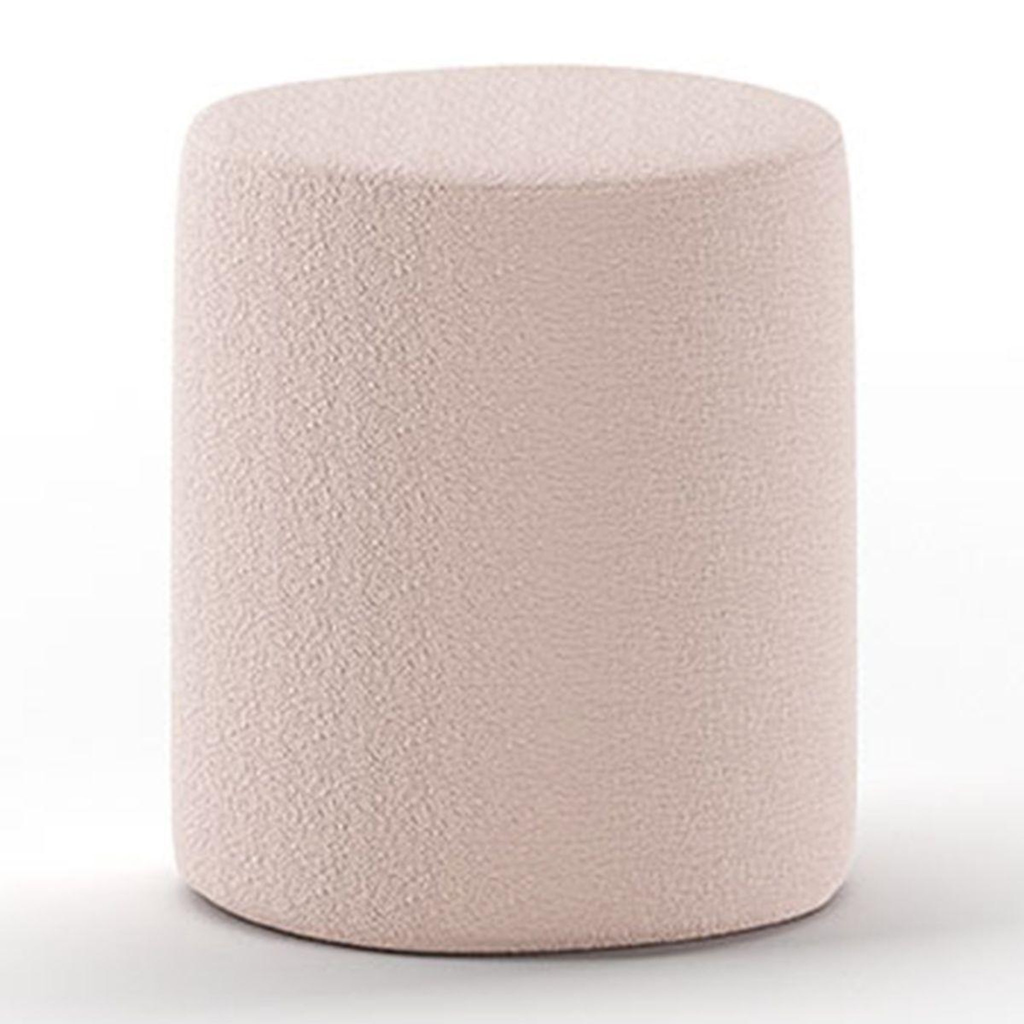 Paris Prix Pouf design bouclé  moon  41cm rose