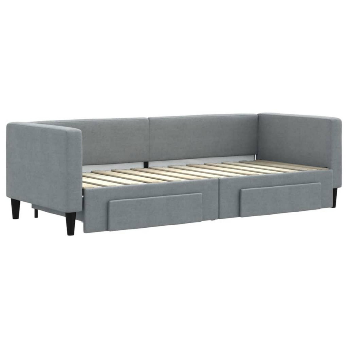 VIDAXL Lit de jour avec gigogne et tiroirs sans matelas 80x200 cm