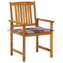 Voir la diapositive 2 : VIDAXL Chaises de jardin avec coussins lot de 8 Bois d'acacia solide