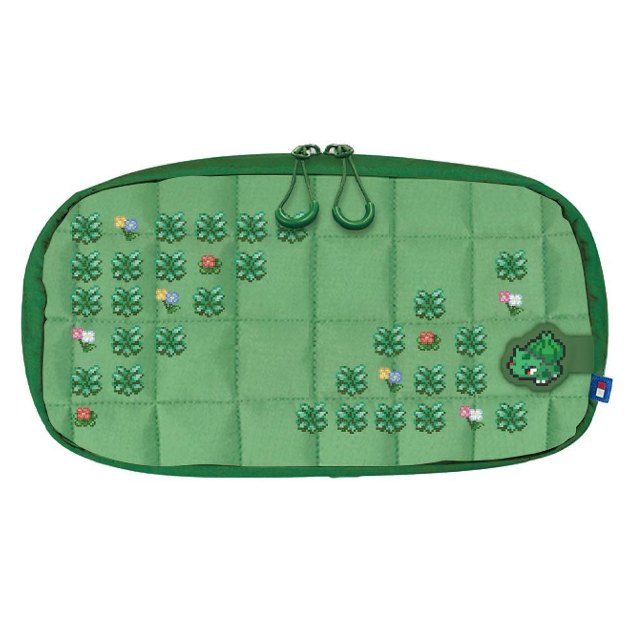 HORI Pochette de transport rembourrée pixel vert pour nintendo switch 2, switch et switch oled