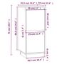 Voir la diapositive 6 : VIDAXL Buffets 2 pcs 31,5x34x75 cm Bois massif de pin