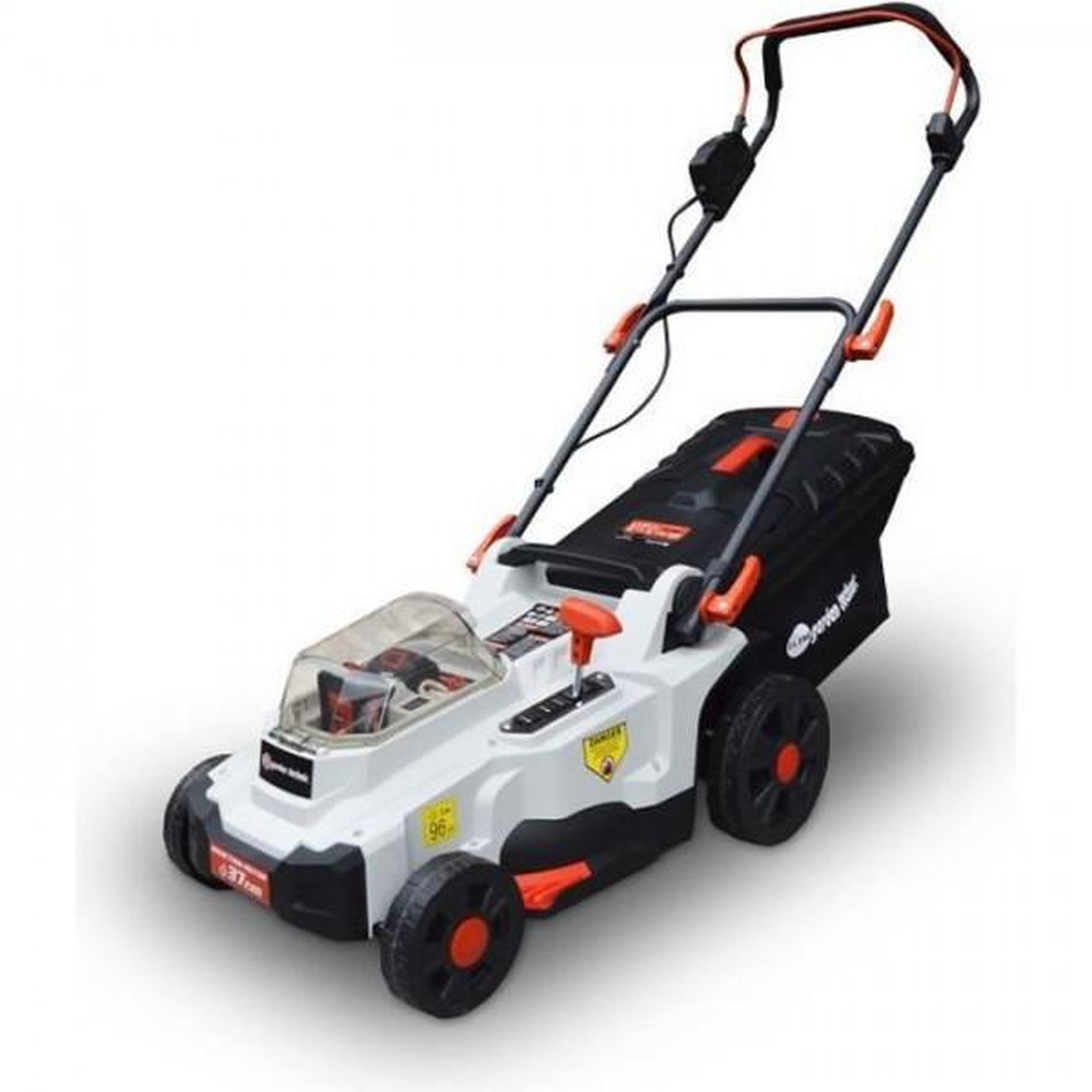 Voir la diapositive 1 : Elem Tondeuse a Gazon   a batterie 37cm 40V (2x 20V 2Ah) - Moteur induction - Fonction mulching- TDE40V37-LI2BF