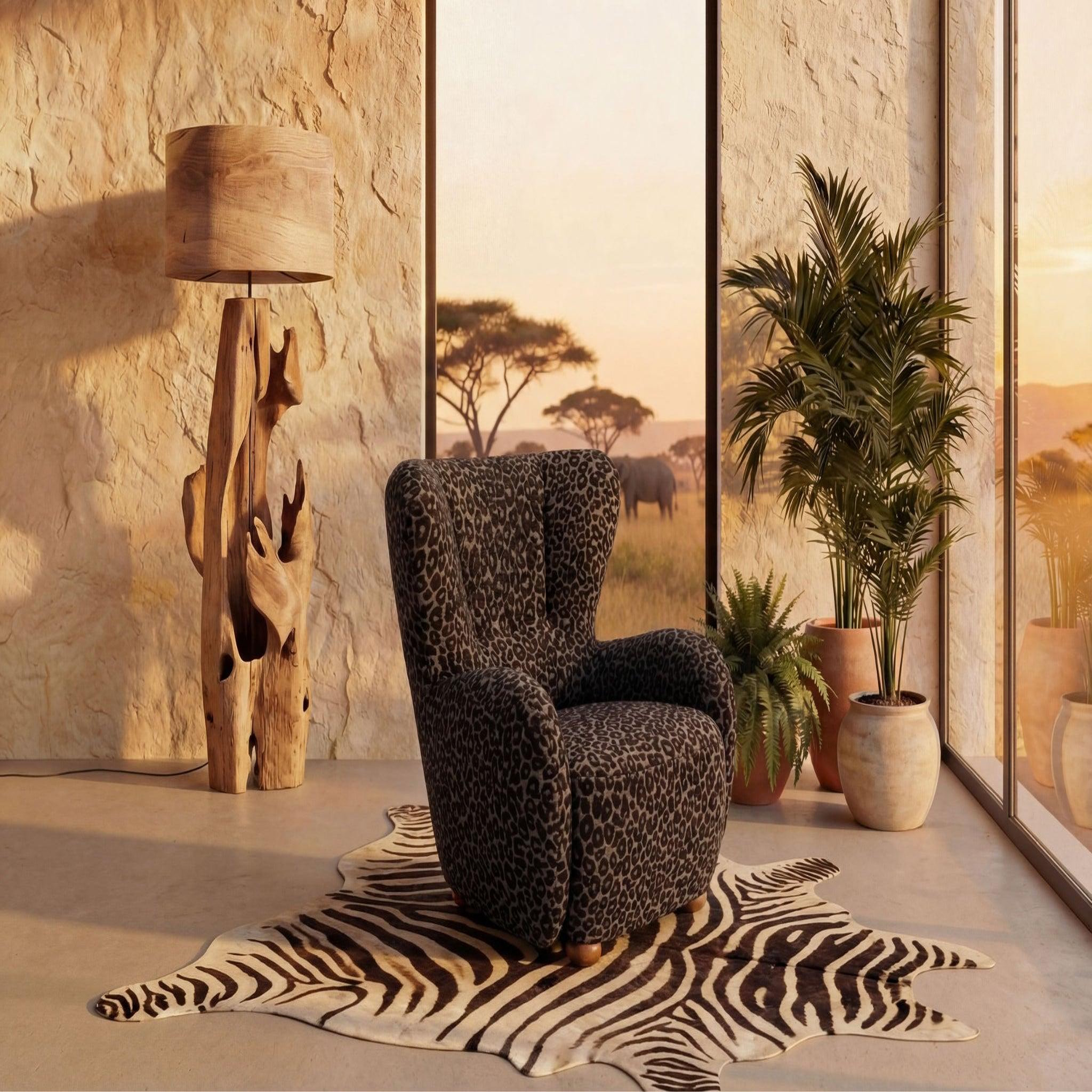 Voir la diapositive 2 : CASANOVA PARIS Lili - fauteuil tissu imprimé animalier