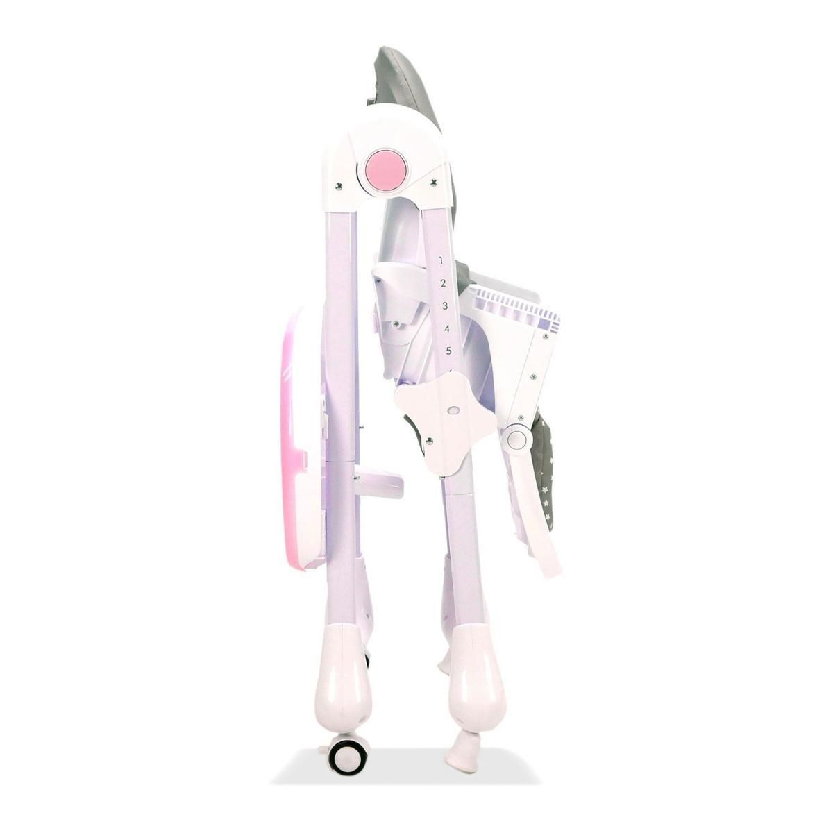 Asalvo Chaise haute avec roues Baby Rabbit - Rose