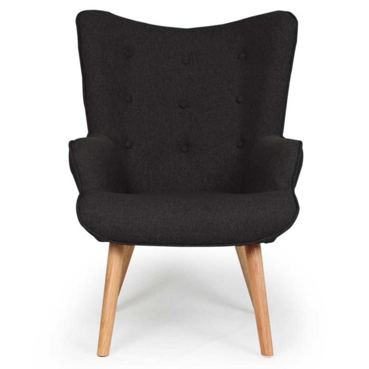 Paris Prix Fauteuil & Pouf Scandinave  Orle  98cm Noir