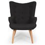 Voir la diapositive 3 : Paris Prix Fauteuil & Pouf Scandinave  Orle  98cm Noir