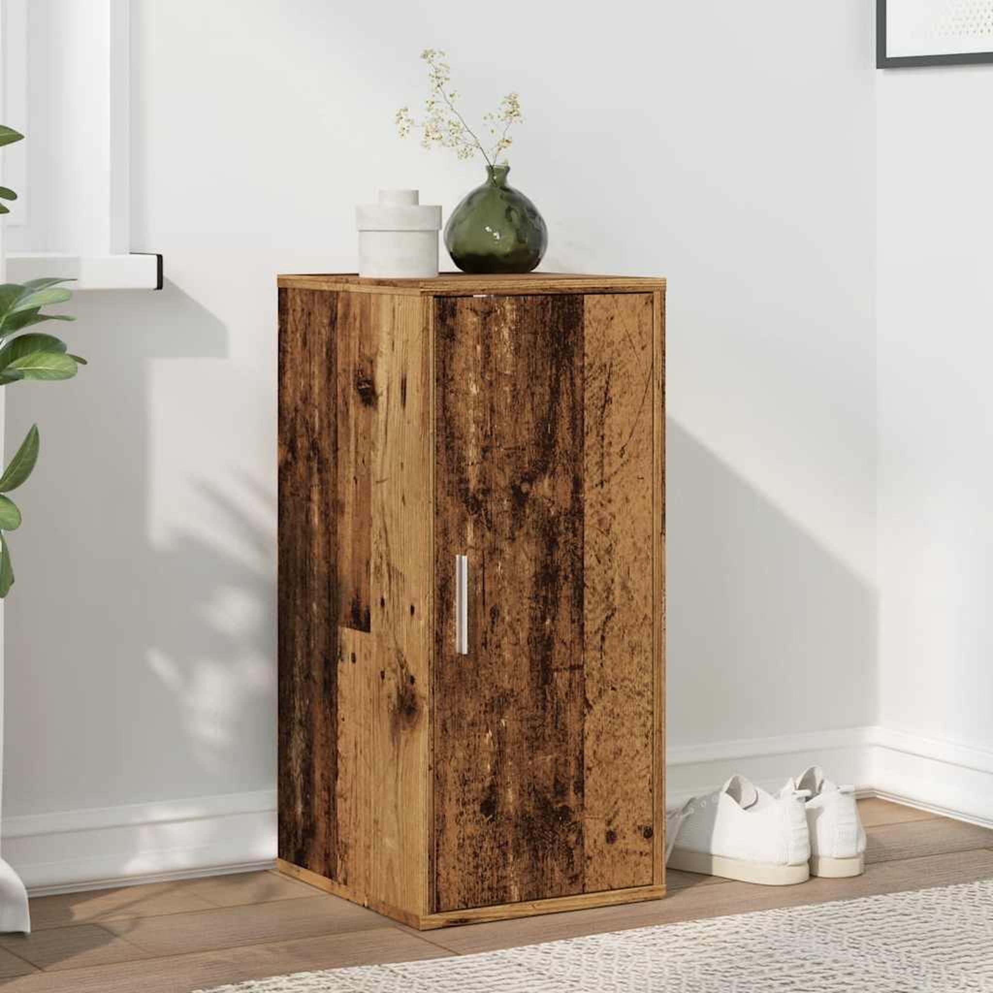Voir la diapositive 3 : VIDAXL Armoire a chaussures vieux bois 32x35x70 cm bois d'ingenierie