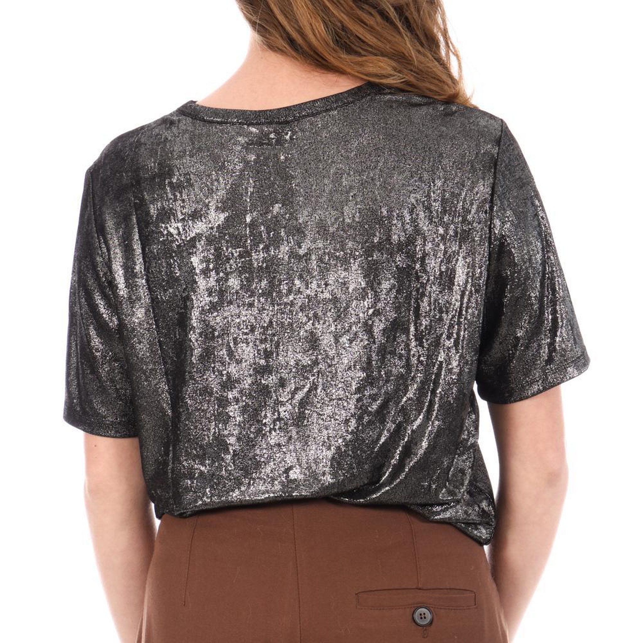 Voir la diapositive 2 : JACQUELINE DE YONG T-Shirt Noir Femme JDY Panther