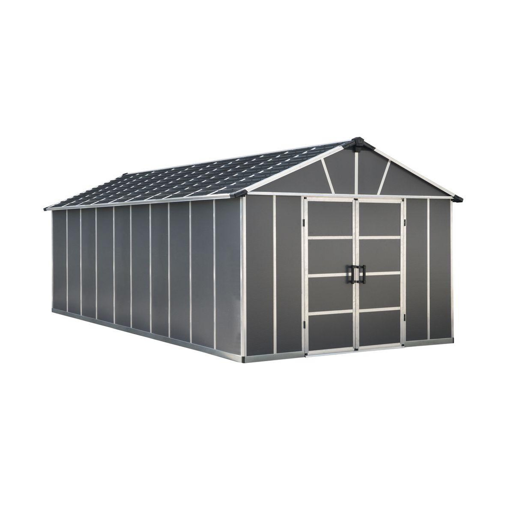 Voir la diapositive 2 : Canopia by PALRAM Abri de jardin métal - Avec plancher - 18,8m² - YUKON