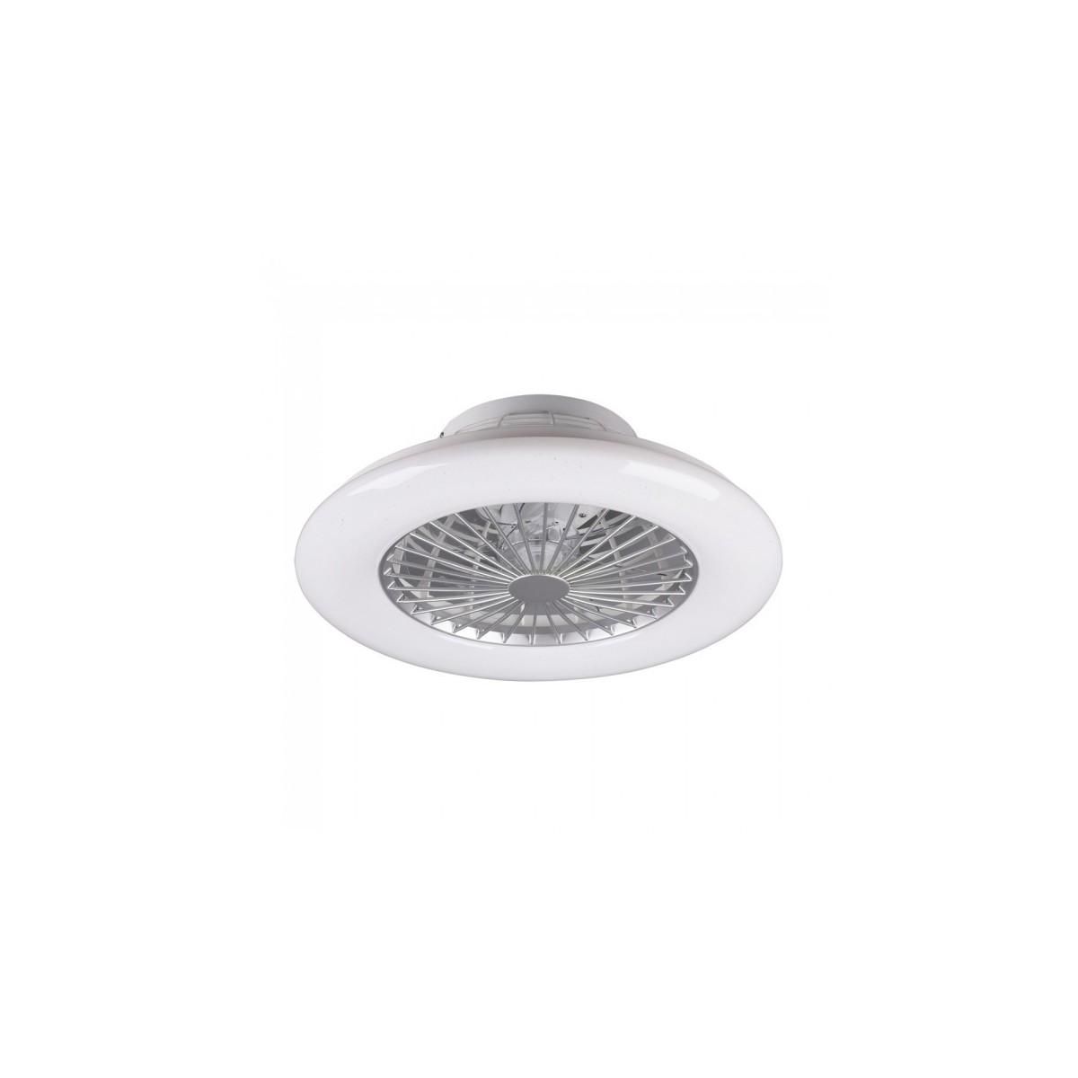 Trio Lighting Ventilateur Plafond Lumière LED 30W Ø50cm - Éclairage Dimmable, Télécommande Effet Ciel Etoilé - Trio Lighting