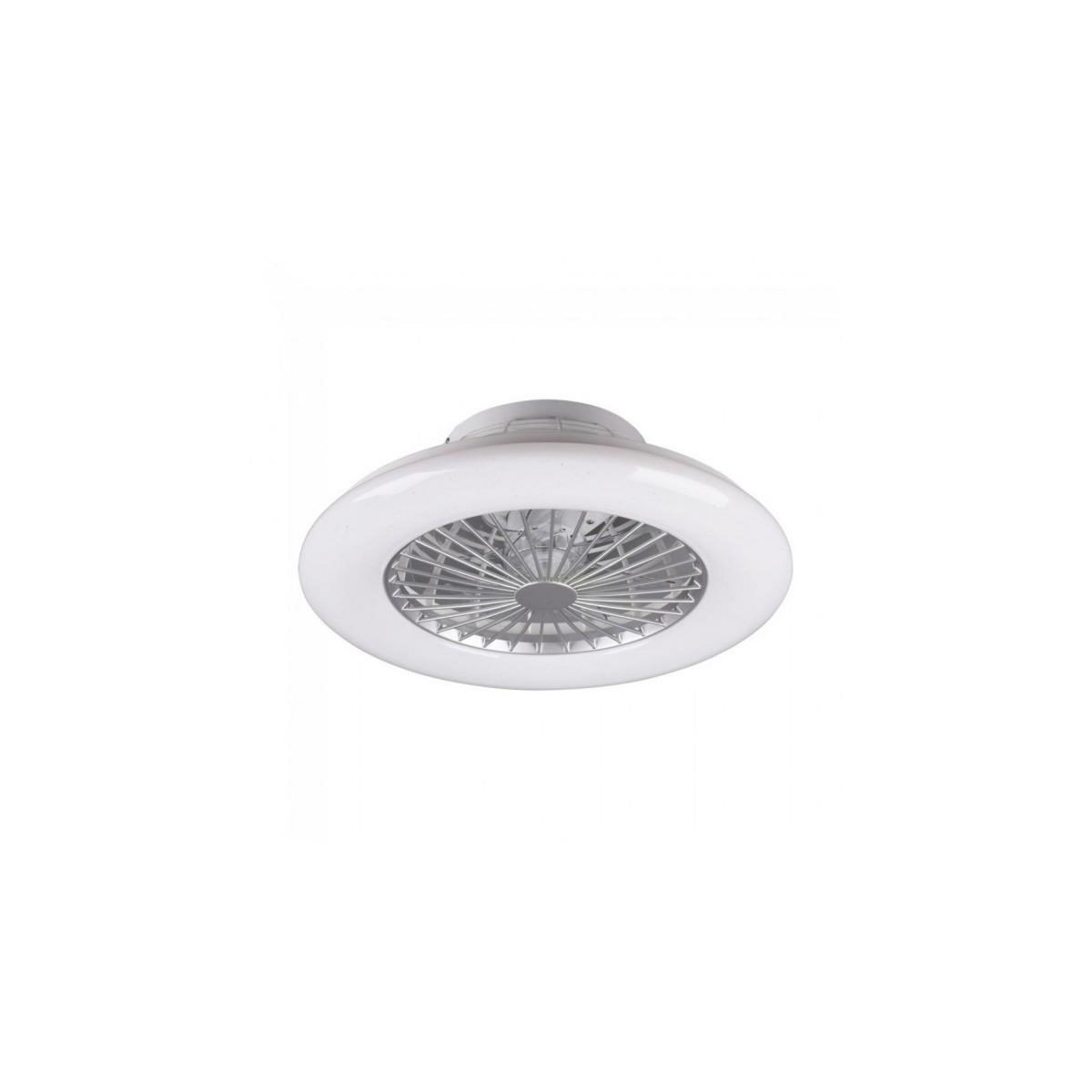 Trio Lighting Ventilateur Plafond Lumière LED 30W Ø50cm - Éclairage Dimmable, Télécommande Effet Ciel Etoilé - Trio Lighting