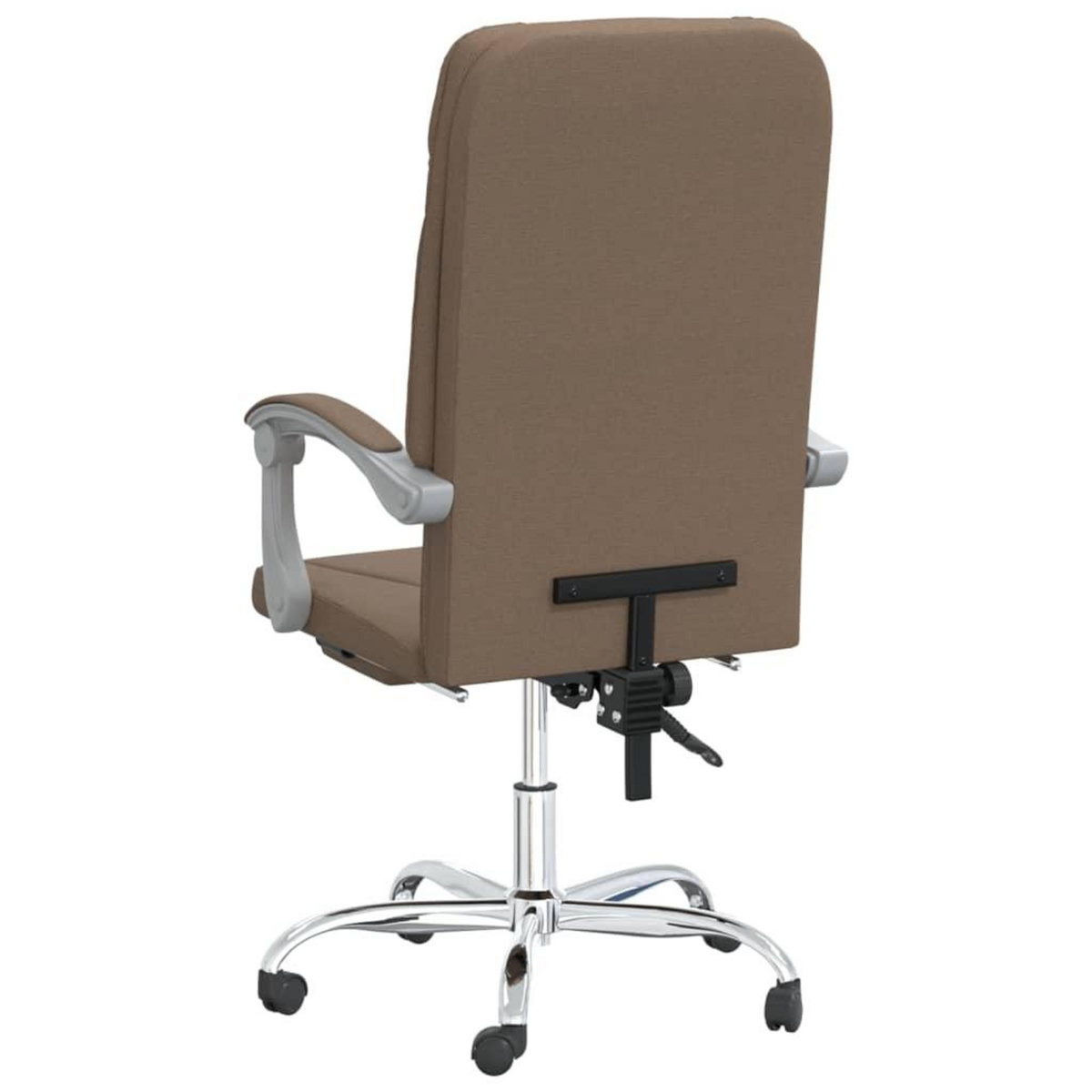 VIDAXL Fauteuil inclinable de bureau Marron Tissu
