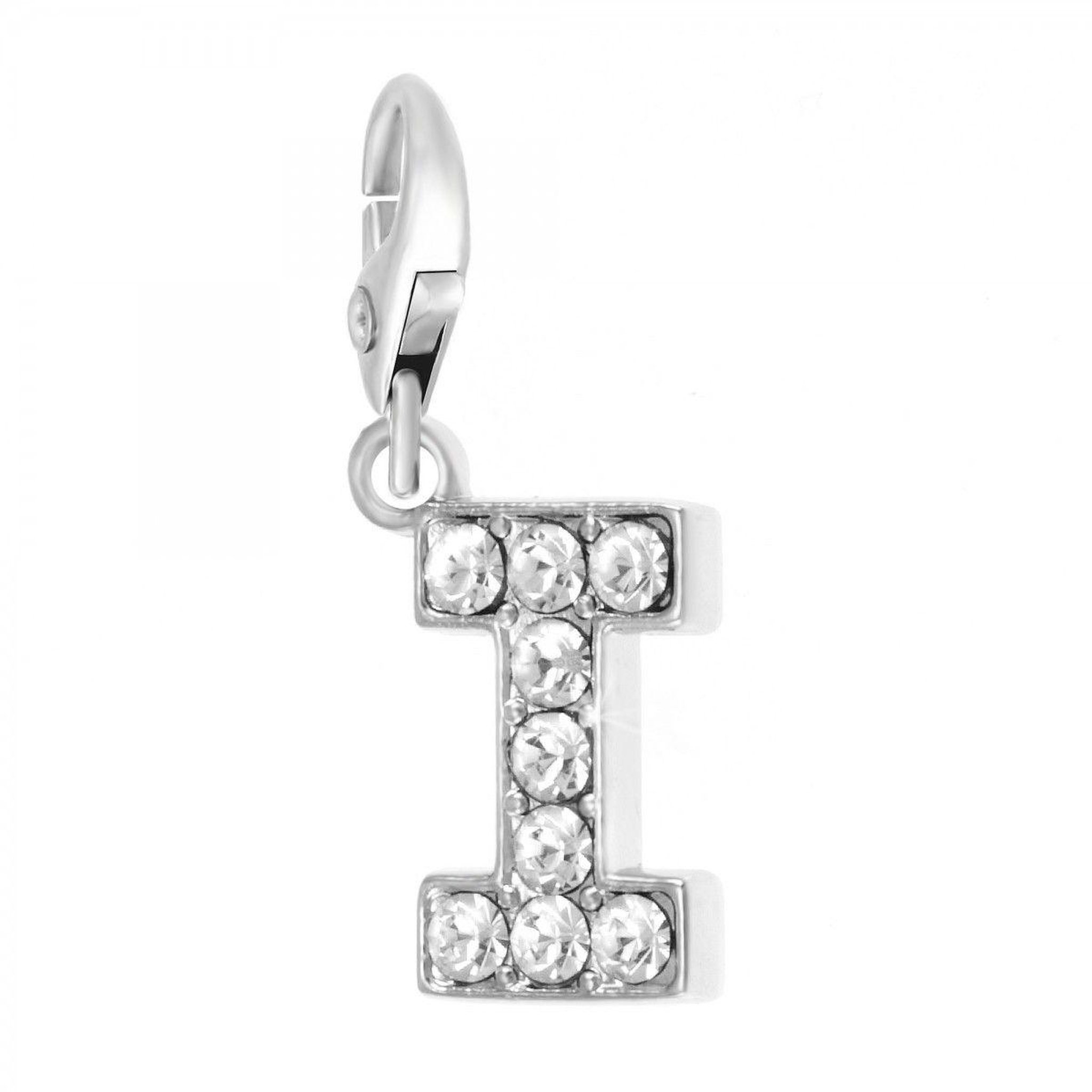 SC CRYSTAL Charm Lettre I SC Crystal orné de Cristaux scintillants
