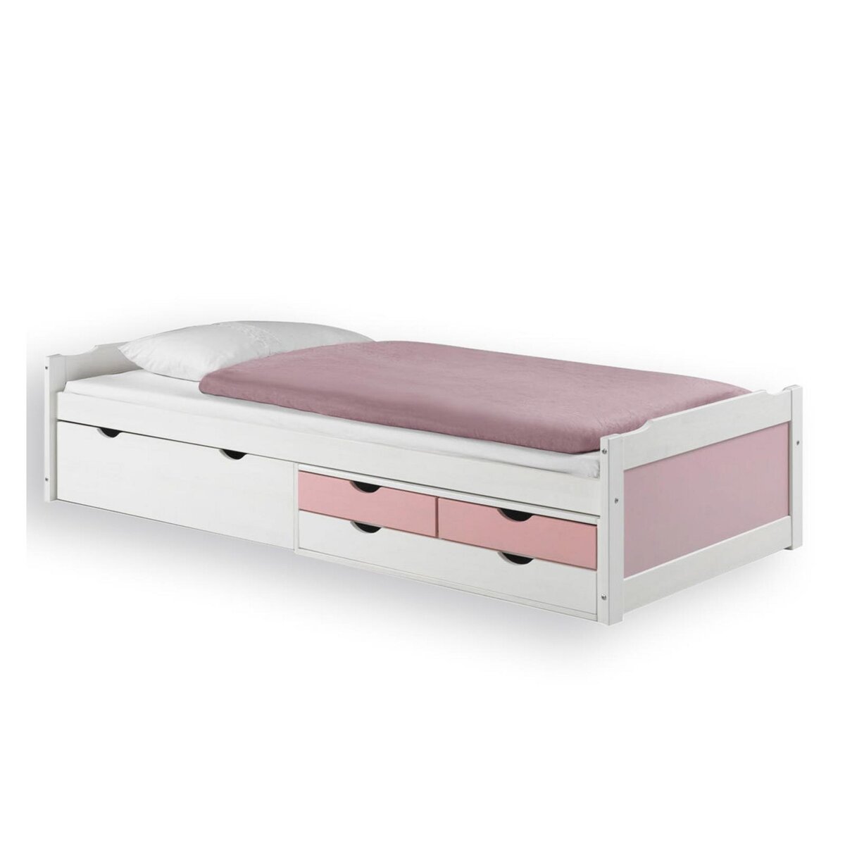 IDIMEX Lit fonctionnel en pin ANDREA, 90 x 200 cm