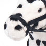 Voir la diapositive 3 : VIDAXL Jouet en peluche Cheval Noir et blanc XXL