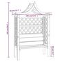 Voir la diapositive 6 : VIDAXL Pergola de jardin avec toit et banc Bois de pin impregne