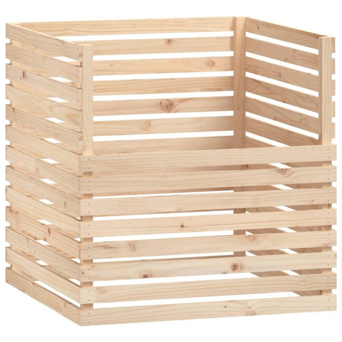 VIDAXL Composteur 100x100x102 cm Bois massif de pin