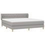 Voir la diapositive 3 : VIDAXL Sommier a lattes de lit avec matelas Gris clair 180x200cm Tissu