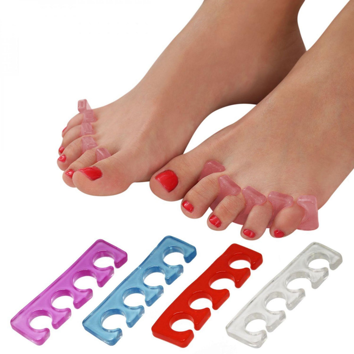 VIVEZEN Lot de 5 paires de séparateurs d'orteils en silicone