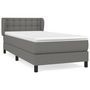 Voir la diapositive 2 : VIDAXL Sommier a lattes de lit avec matelas Gris fonce 80x200 cm Tissu
