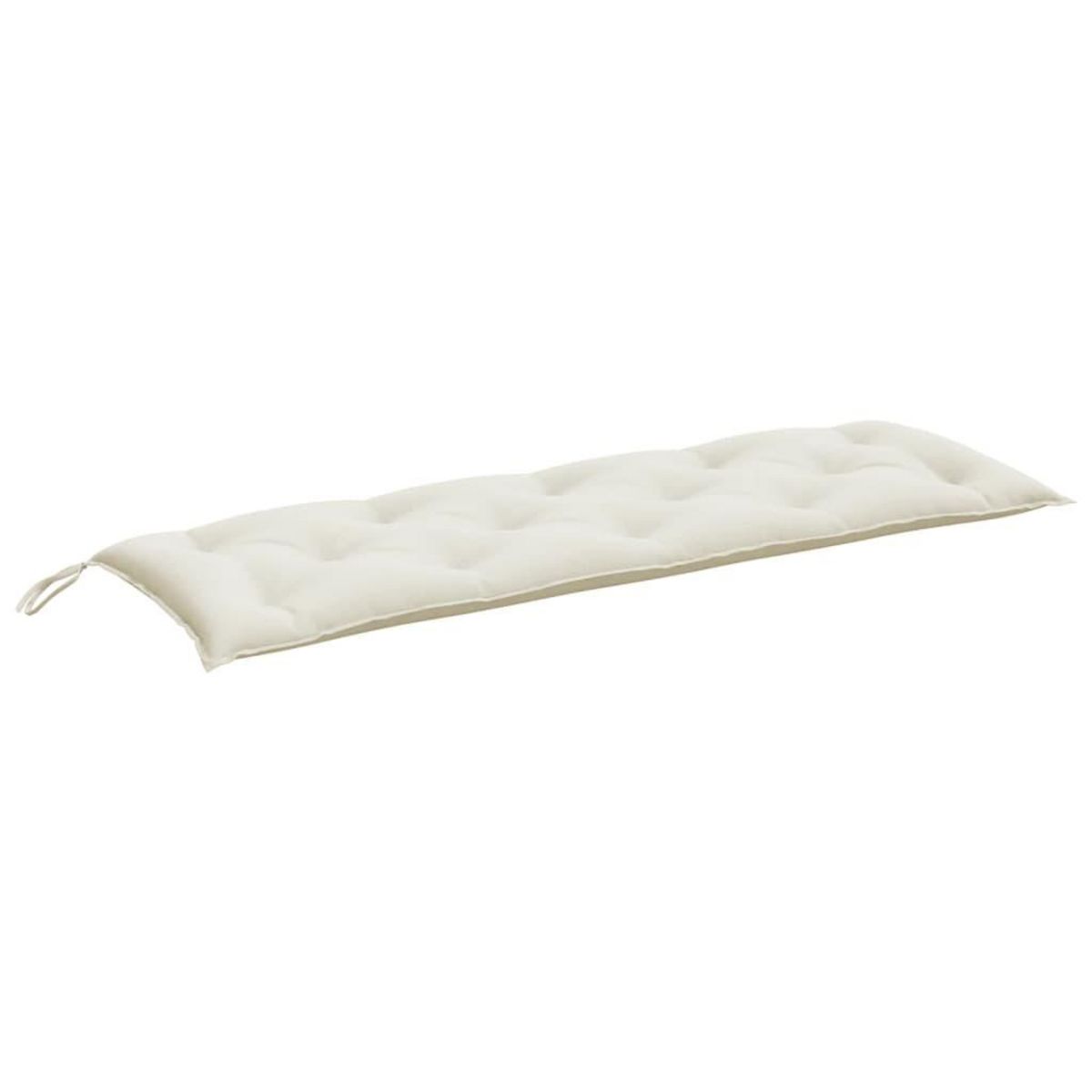 VIDAXL Coussins de banc de jardin lot de 2 creme melange tissu
