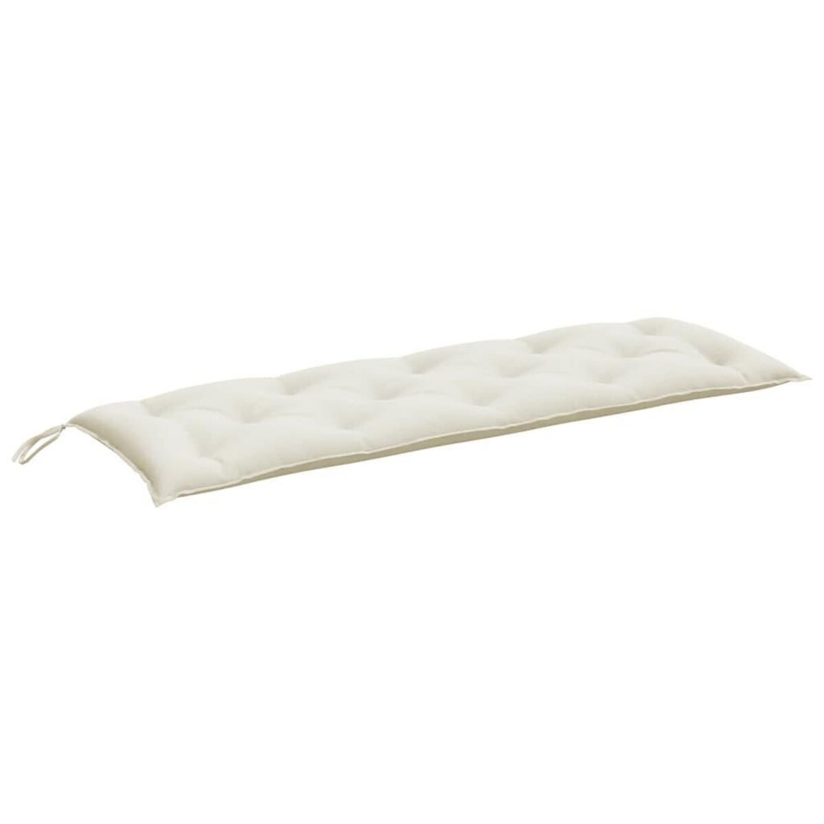VIDAXL Coussins de banc de jardin lot de 2 creme melange tissu