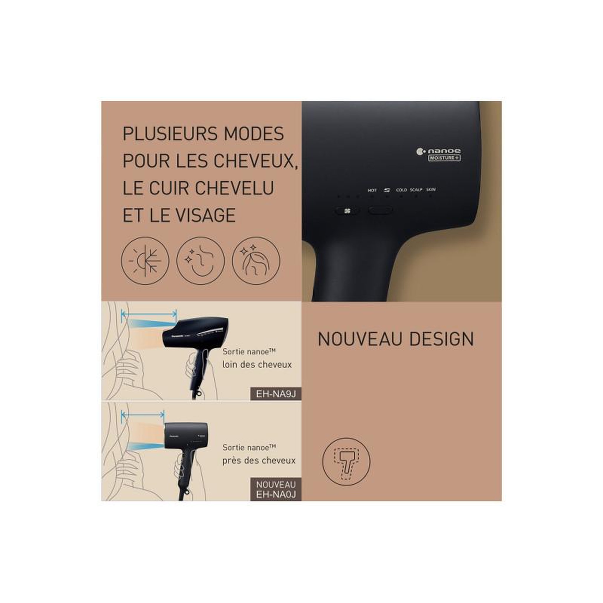 Voir la diapositive 6 : PANASONIC Sèche cheveux EH-NA0J-PACK