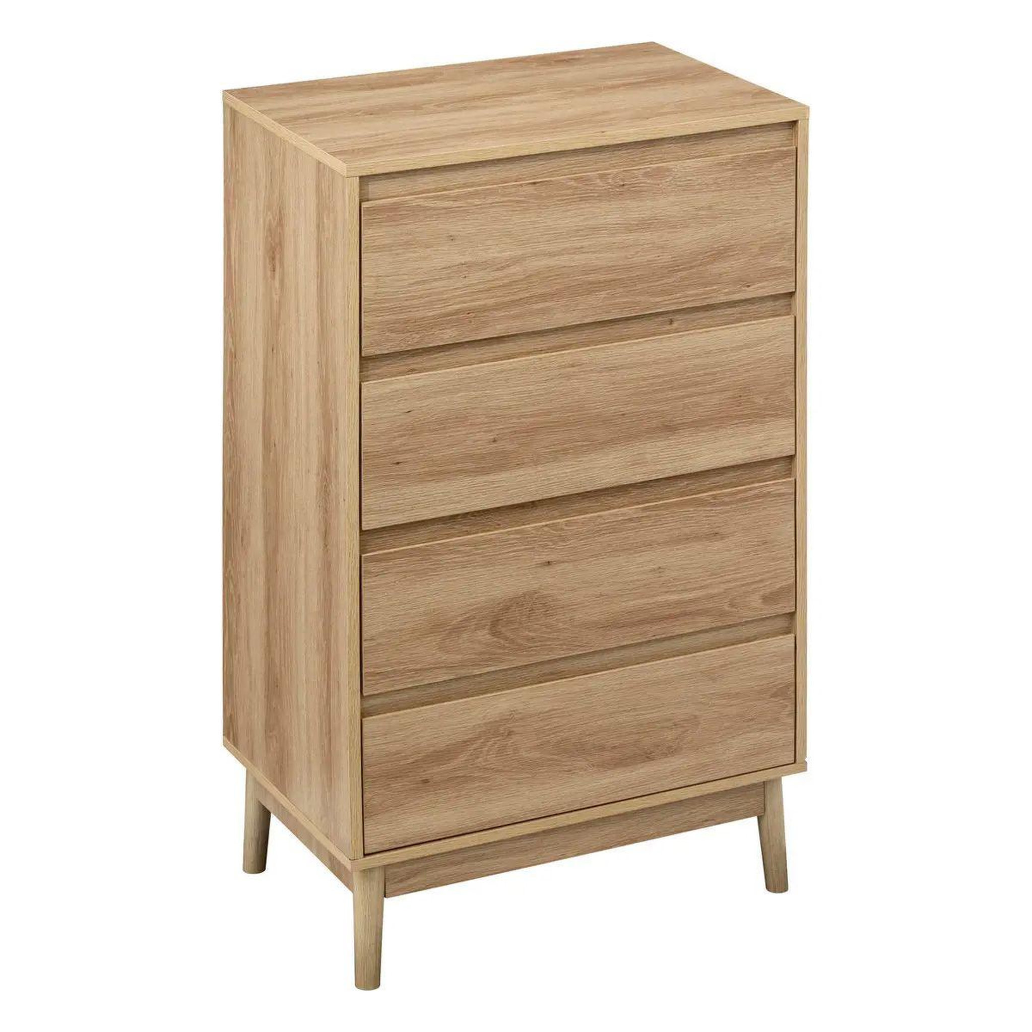 FIVE Commode design 4 tiroirs  abana  107cm naturel