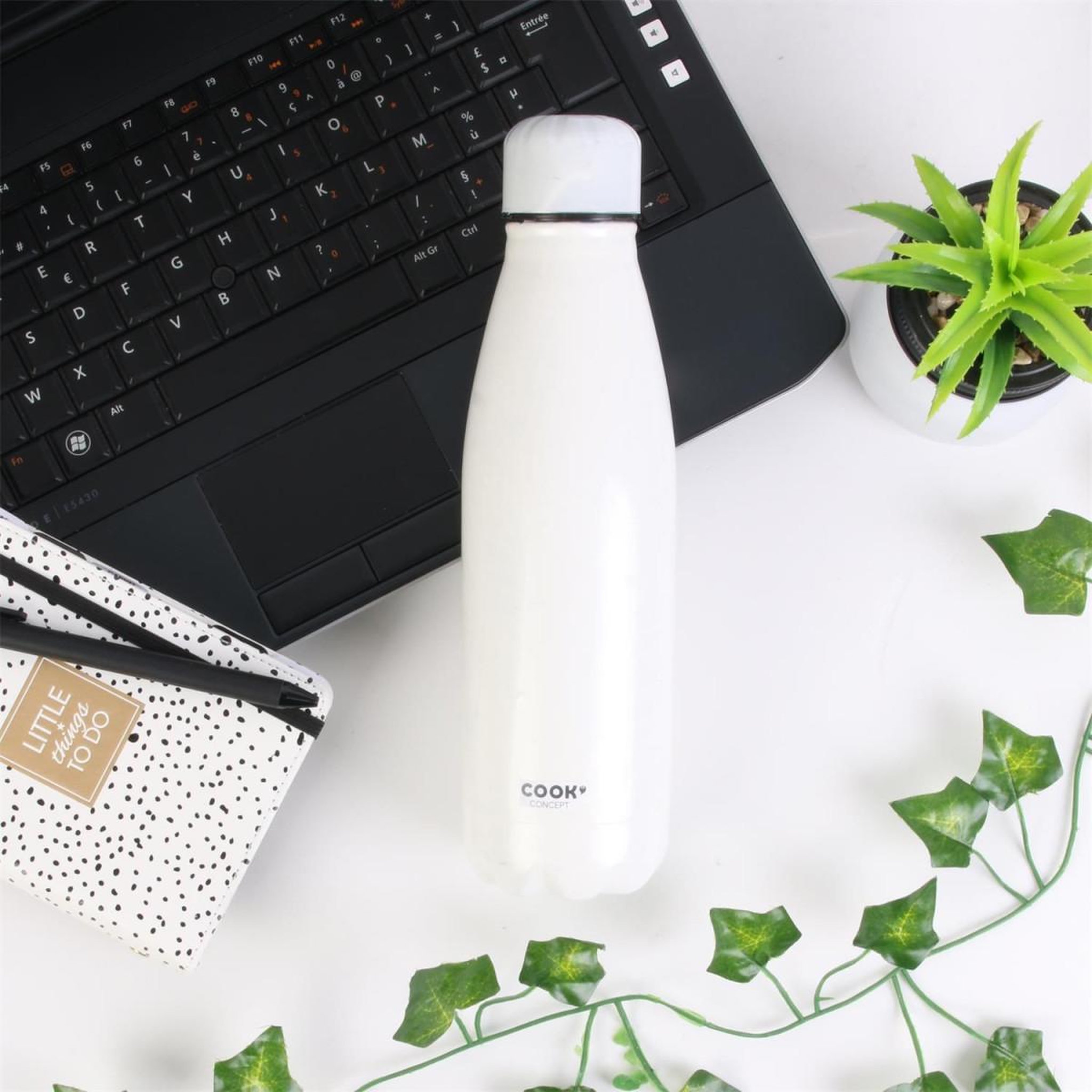 Voir la diapositive 3 : COOK CONCEPT Bouteille Isotherme  Transport  50cl Blanc