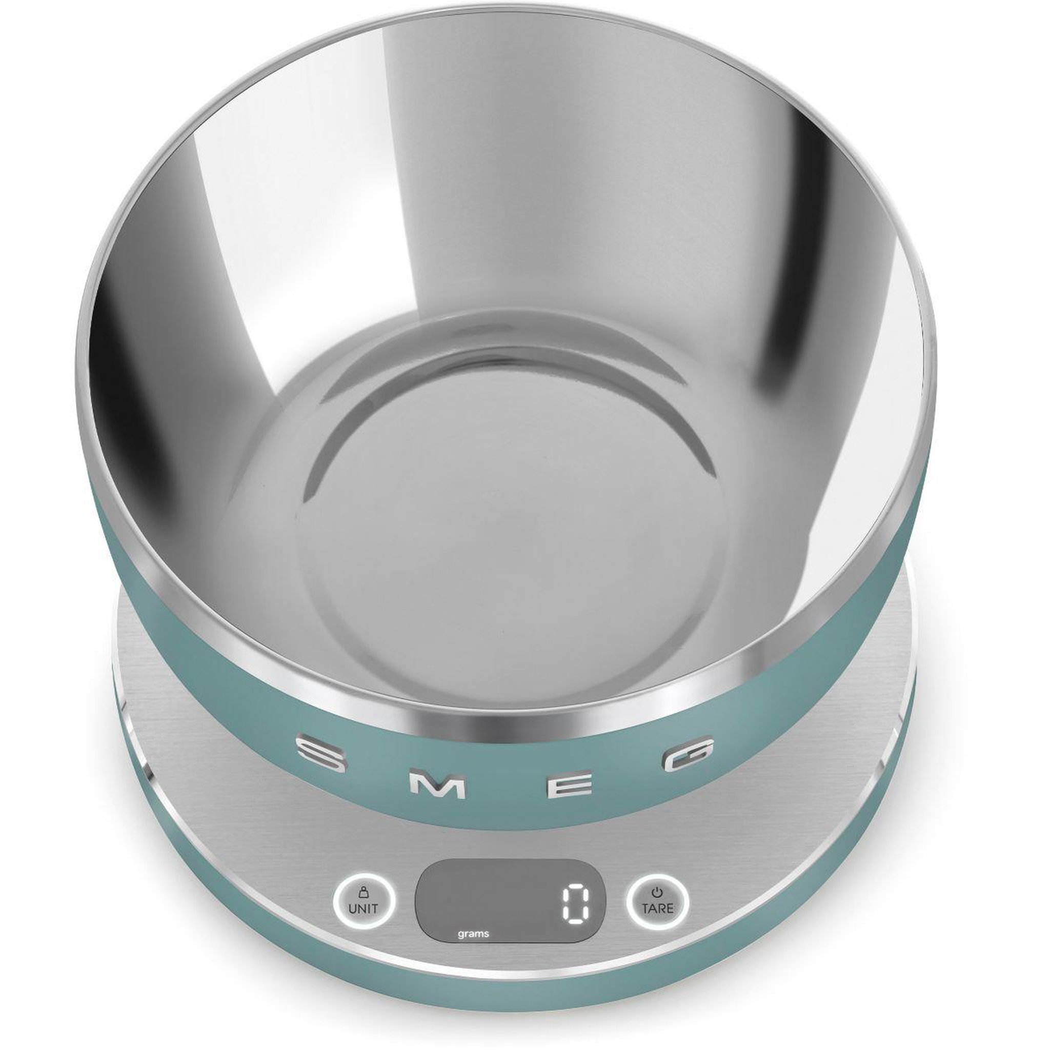 Voir la diapositive 2 : SMEG Balance de cuisine ksc01egmww verte émeraude