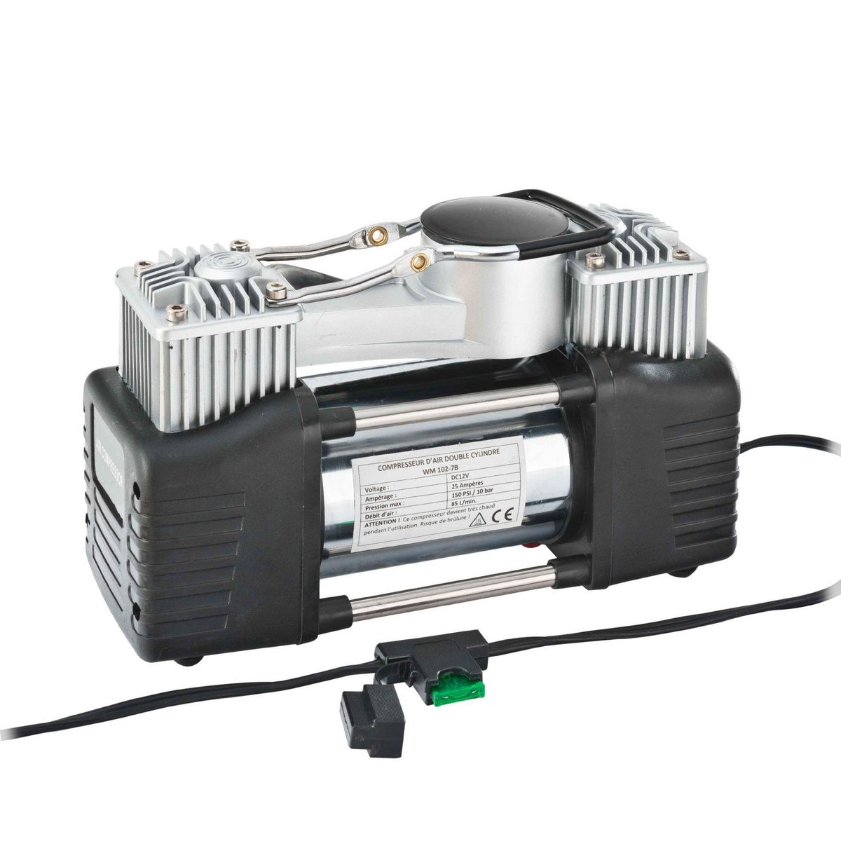 Peraline Compresseur double cylindre 10 bars avec manomètre