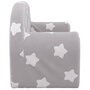 Voir la diapositive 4 : VIDAXL Canape enfants 2 places gris clair avec etoiles peluche douce