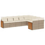 Voir la diapositive 2 : VIDAXL Salon de jardin avec coussins 9 pcs beige resine tressee