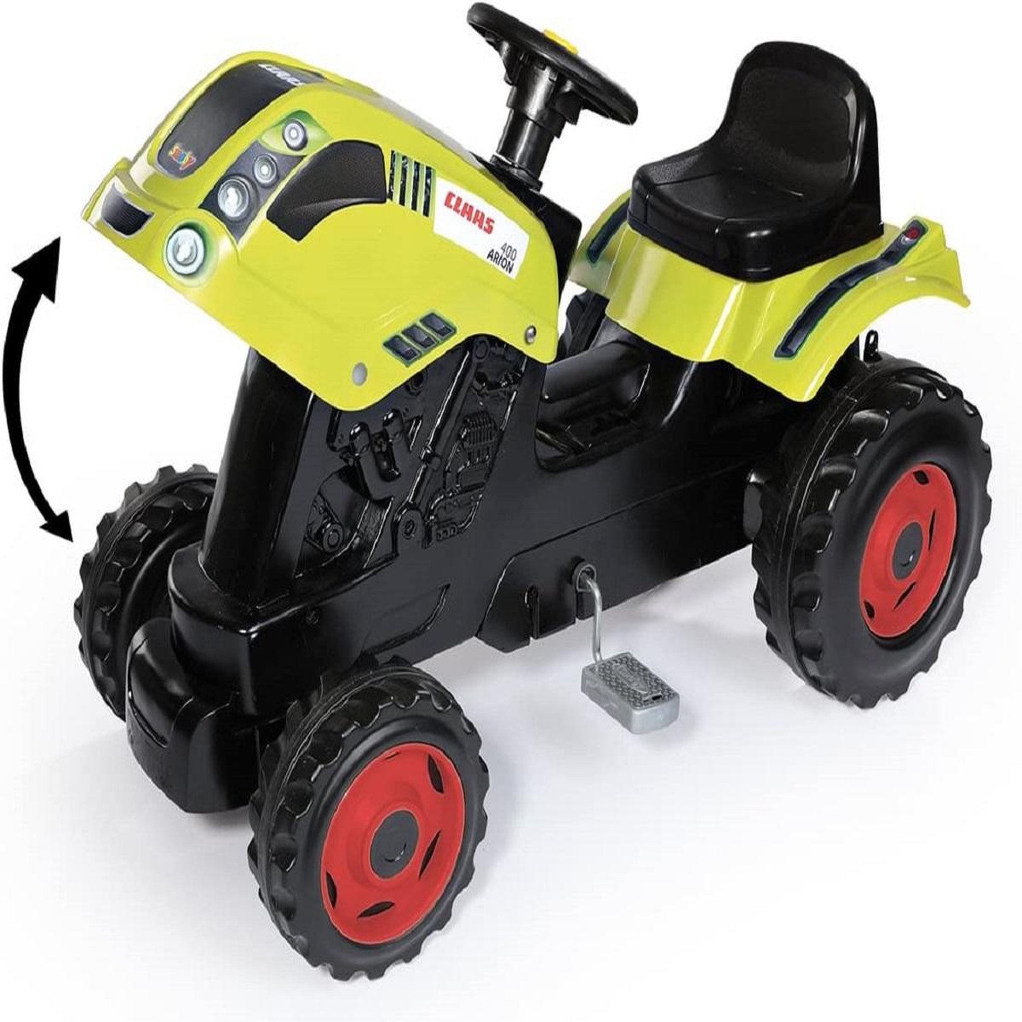 Voir la diapositive 3 : SMOBY Tracteur Claas farmer XL vert et sa remorque